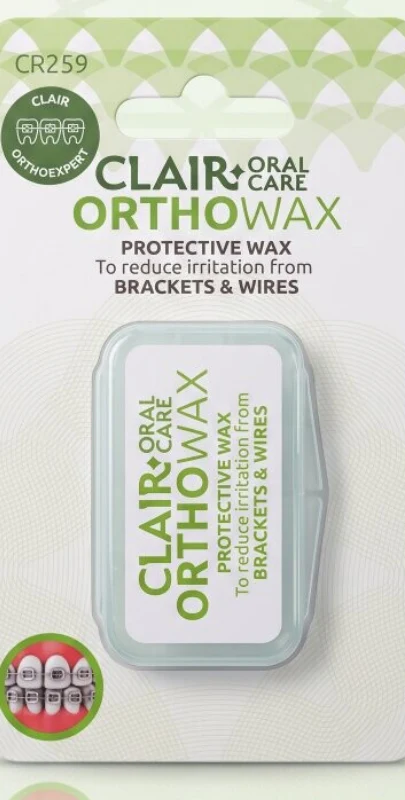 Clair OrthoWax protective orthodontic wax CR259 with travel case